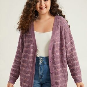 Lavender Knit Women's Cardigan